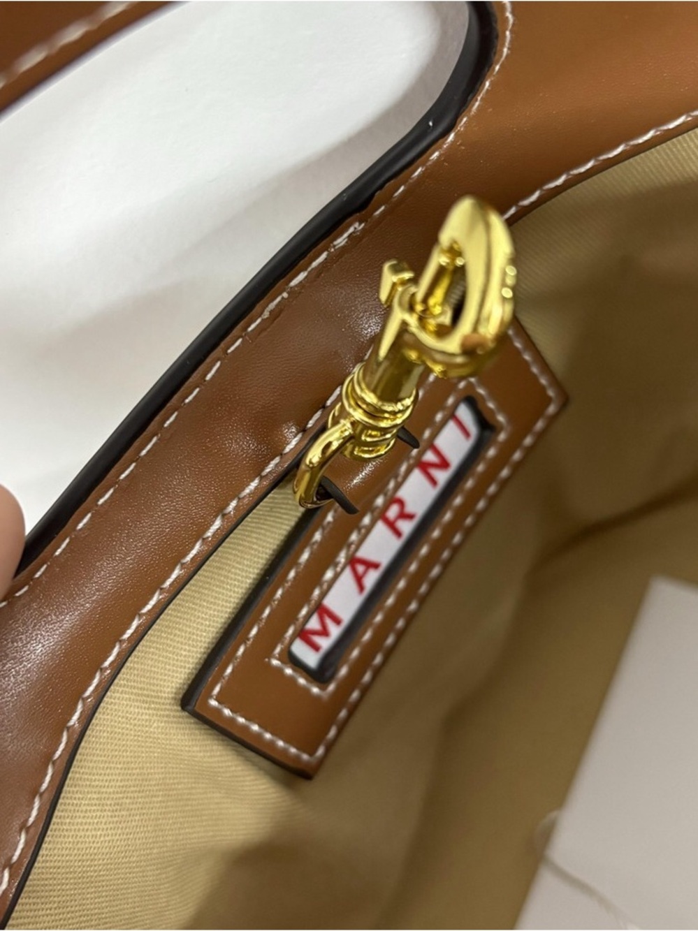 Marni Canvas Mini Market Bag Crossbody Bag - Picture 5 of 7